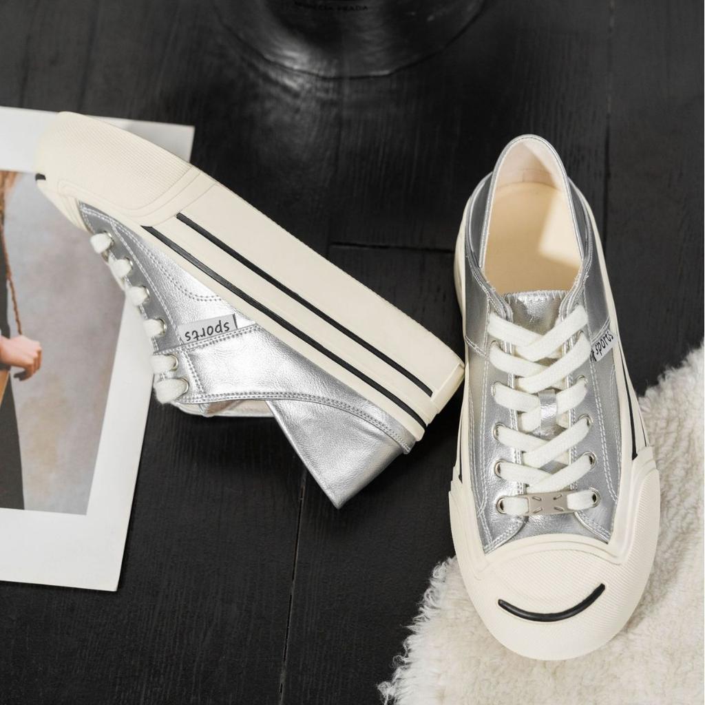 Su Yinyin has the same shoes for women's summer classics, smiles, thick soles to increase height, casual canvas shoes, board shoes, white shoes, wom
