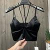 Women's Tube Top Silk Comfortable Crop Top Sexy Camisole Wireless Summer V-Neck Sleeveless Underwear