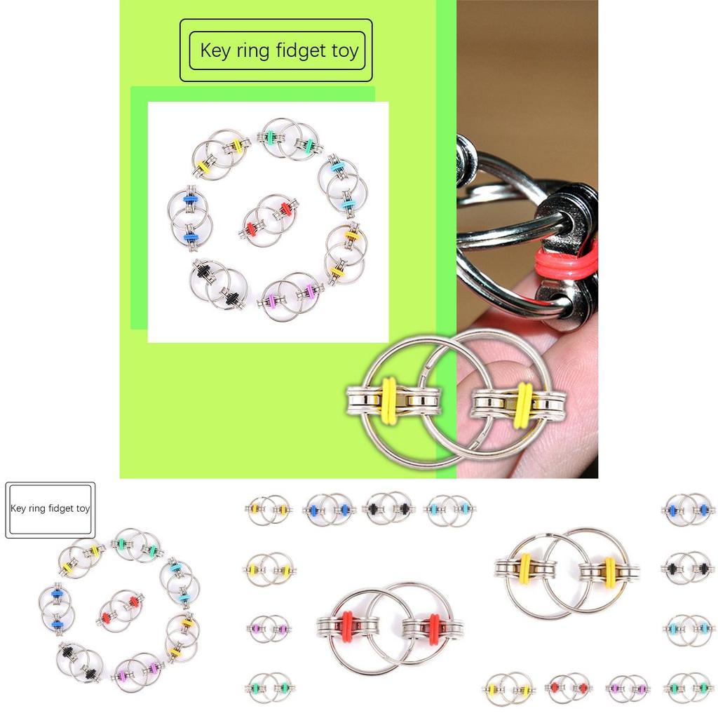 Charming Autism Adhd Anti-stress Adult Toys Key Ring Hand Bearing Tri-spinner Toy