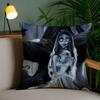 Movie Cartoon Corpse BrideB Pillow Case Antidustmite Pillowcase Invisible zipper silky short plush Sofa cushion cover