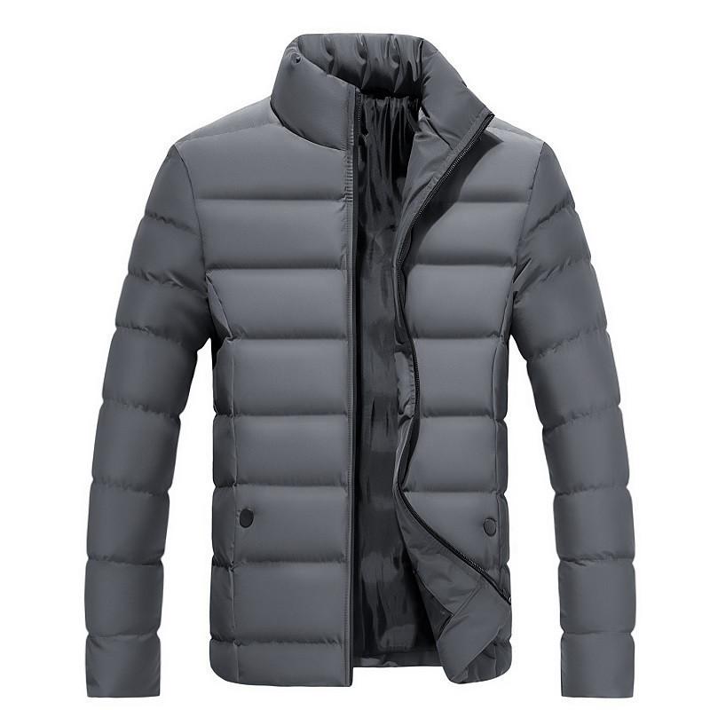 Giacca Calda da Uomo Autunno e Inverno Taglia Plus Collo Alto Imbottita in Cotone Giacca Calda Casual Ampia