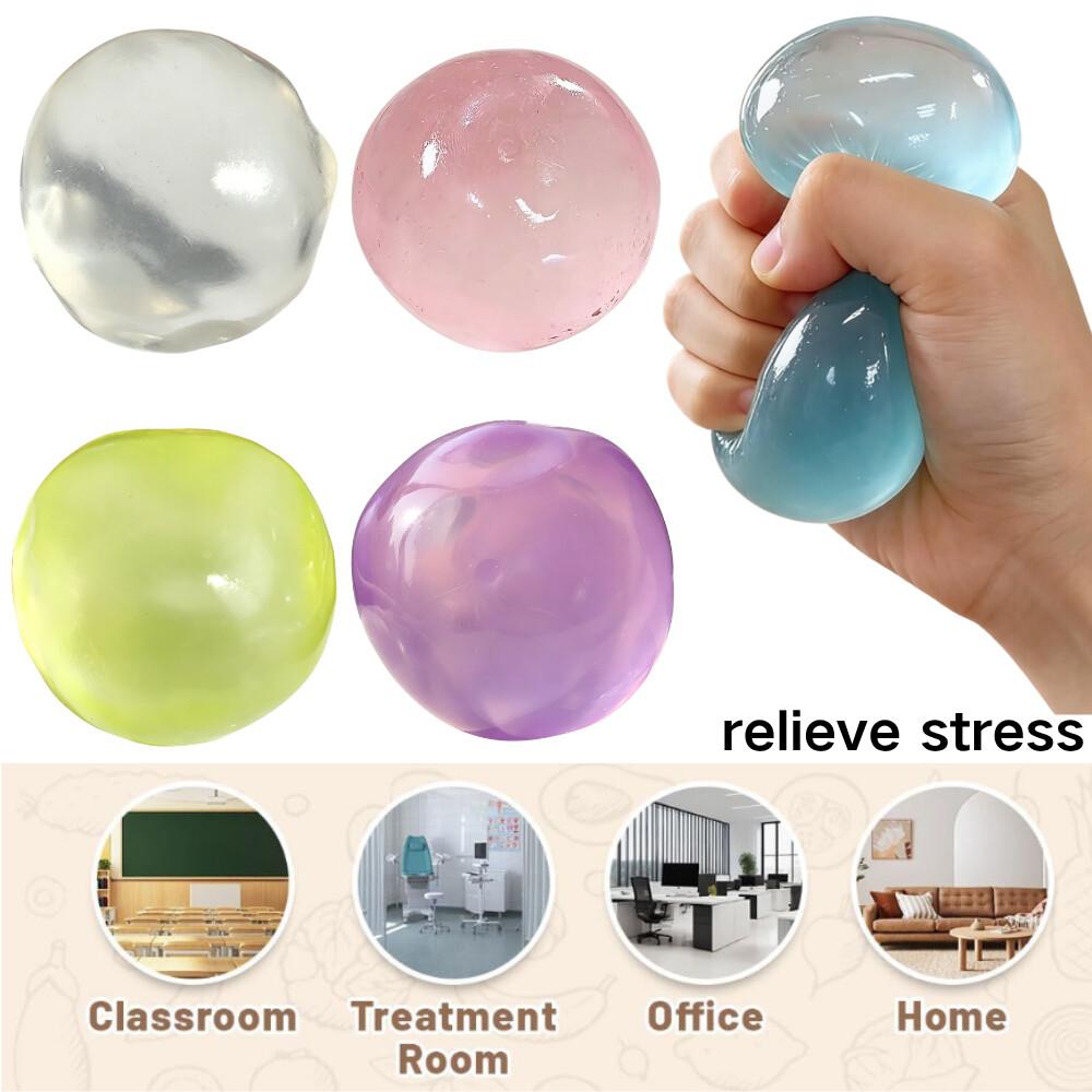 Spaß-Plastizität Mochi Fidget Spielzeug Kokosöl Maltose Quetschig Knetbar Sensorisches Spielzeug Transparente Kugel Rückprall Entspannungsspielzeug