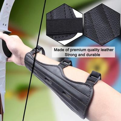 Couro Ajustável Tiro Com Arco para Prática de Caça Proteção Alça Segura Braçadeira Protetor de Braço Acessórios de Proteção Protetor de Braço de Tiro Com Arco