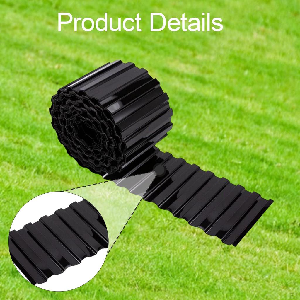 Corrugated Metal Garden Edging Black Border for DIY Flower Bed Driveway