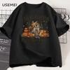 Fall Season Tshirt Autumn Pumpkin Retro Fall Vibes T Shirt Fall Girl Pumpkin Printed Tshirt Causal Cotton Short Sleeve Tees