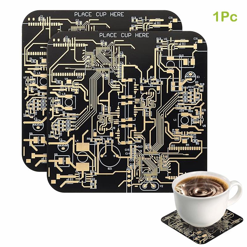 

Creative Circuit Board Coaster Personalized Pcb Design Coaster Dining Table Bar Decoration Drinkware Accessories