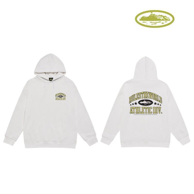 CORT Alcatraz Distressed Hoodie Men Streetwear Loose Fit Couple Sweatshirt Winter