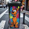 Adorable Cartoon Dog Rubbish Bin Stickers - Funny Kitchen Decor, Removable And Waterproof Vinyl, Home Decoration Wall Decals