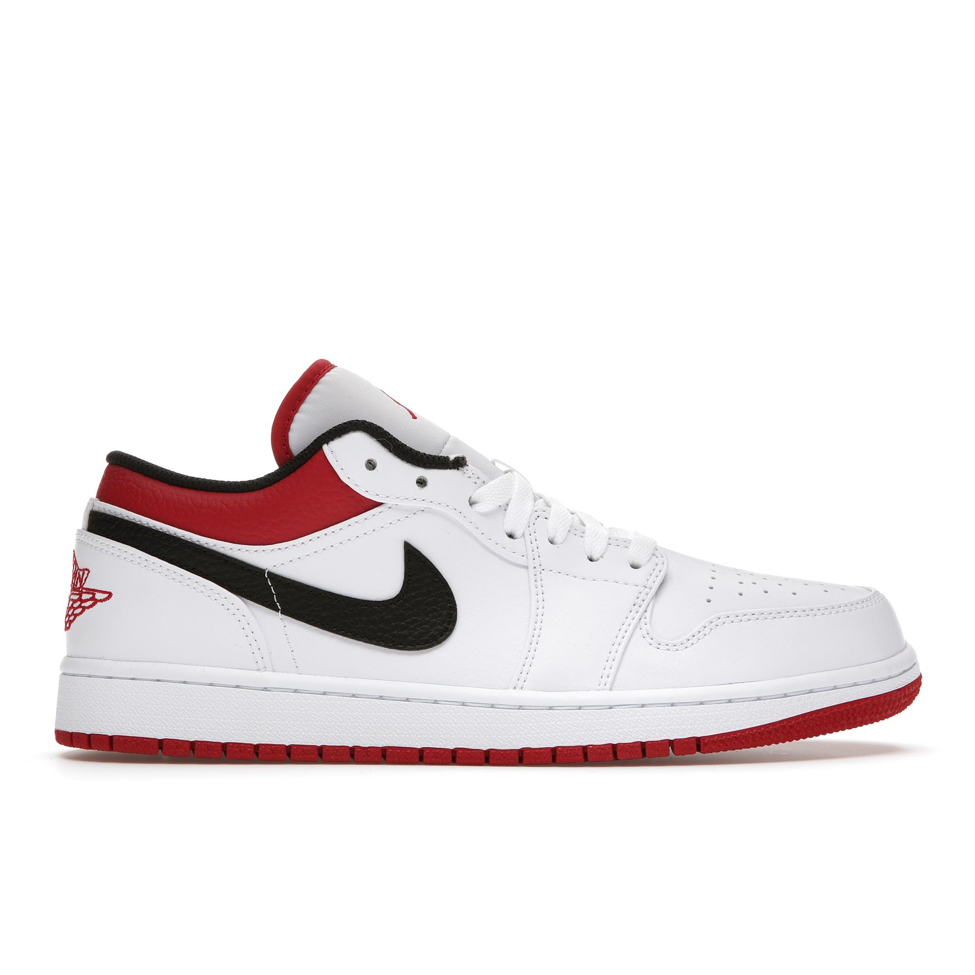

Кроссовки Air Jordan 1 Low White University Red Мужские черные 553558-118