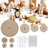 320PCS Rotatable Wood Joints Set Lightweight Sturdy Wooden Joint Set Cotter Pin Bear Craft Connectors Home Made Doll