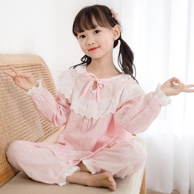 Children's Pajamas Spring and Autumn Thin Air-conditioned Home Clothes Girls' Suits Princess Style Big Children's Cotton Suits