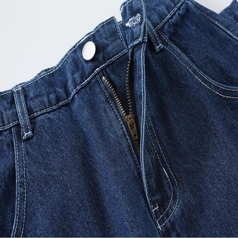 Women's High Waist Denim Midi Skirt with Slit - Summer A-line Bodycon Style (2025)