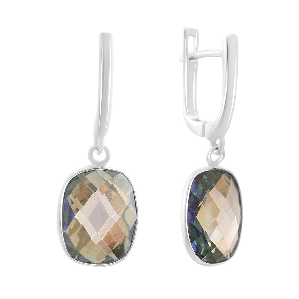 

Silver earrings with mystic topaz 7.363ct (1456484)