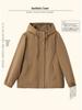 2024 Spring/Autumn Women's Loose Hooded Jacket - Plus Size, Casual & Versatile for Middle-Aged Moms