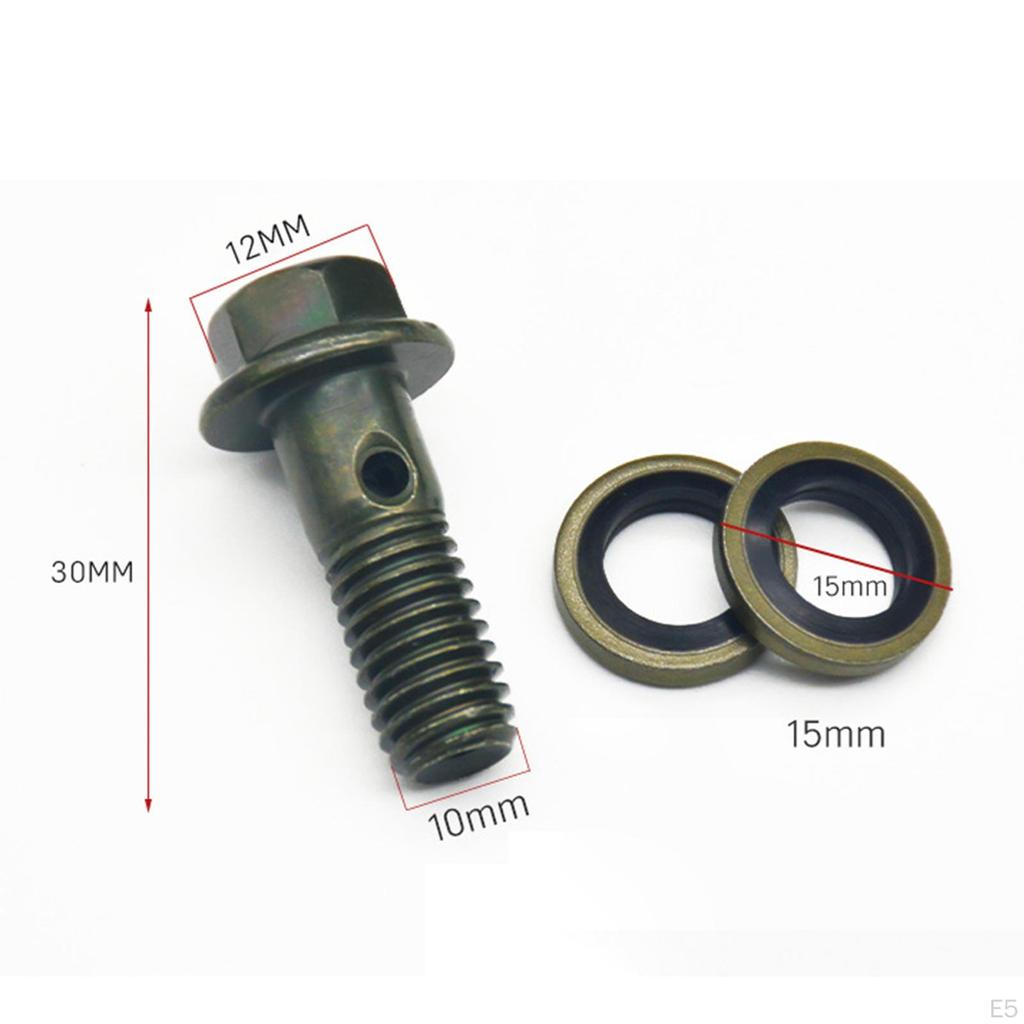 Șurub banjo Adaptor linie de combustibil Rezistent la uzură Accesorii anti-scurgere Șuruburi pentru furtun de ulei Tuburi