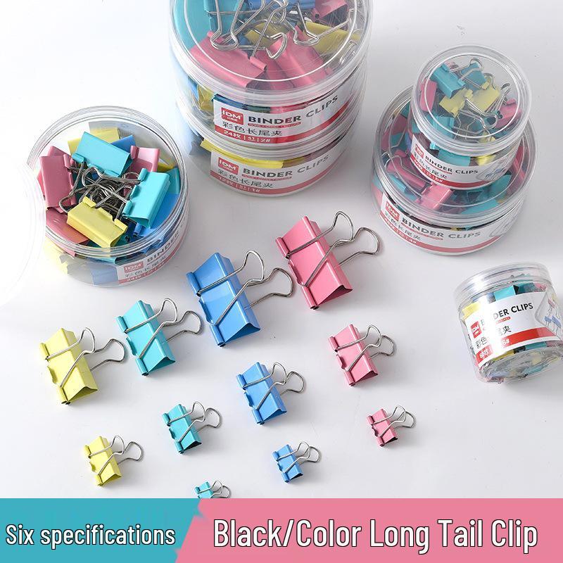 Multicolored Metal Swallowtail Clips – Long Tail for Office Use, Ticket and Bill Holder, Mixed Pack.