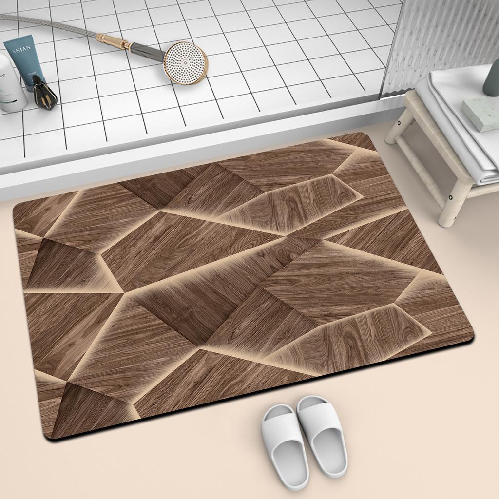 Bathroom Floor Mat Easy To Maintain Door Mat Bathroom Absorbent Anti Slip Quick Drying Foot Mat