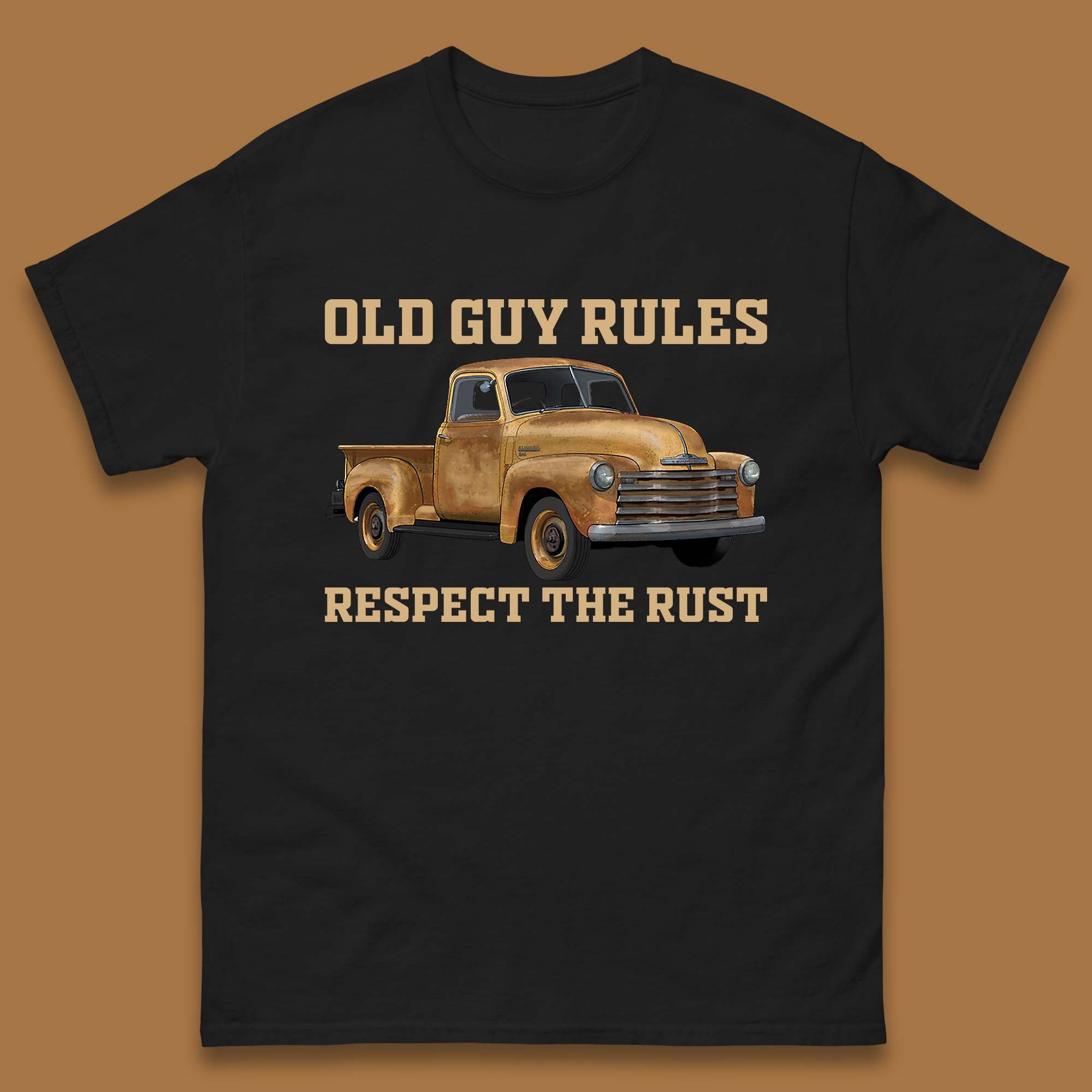 

Old Guy Rules Respect The Rust Truck Classic Antique Truck Enthusiasts Mens Tee Top L