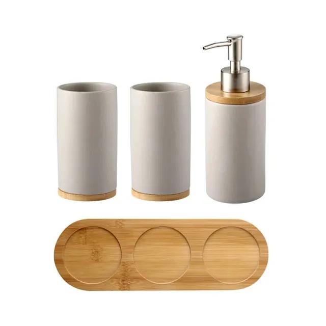 UNTIOR 400ml/14 oz Ceramic Liquid Soap Dispenser Lotion Pump Dispenser for Kitchen Bathroom Refillable Soap Dispenser Bottle