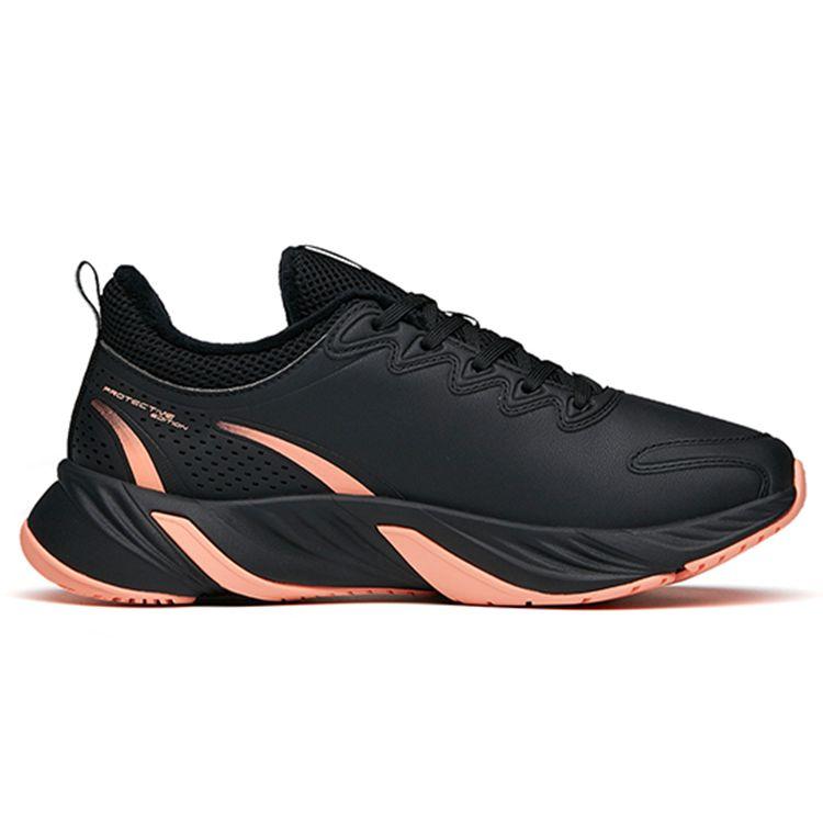 Anta Running Series Fleece Shock Absorbing Lightweight Low Top Running Shoes Women sneaker Black Pink 122145523-8