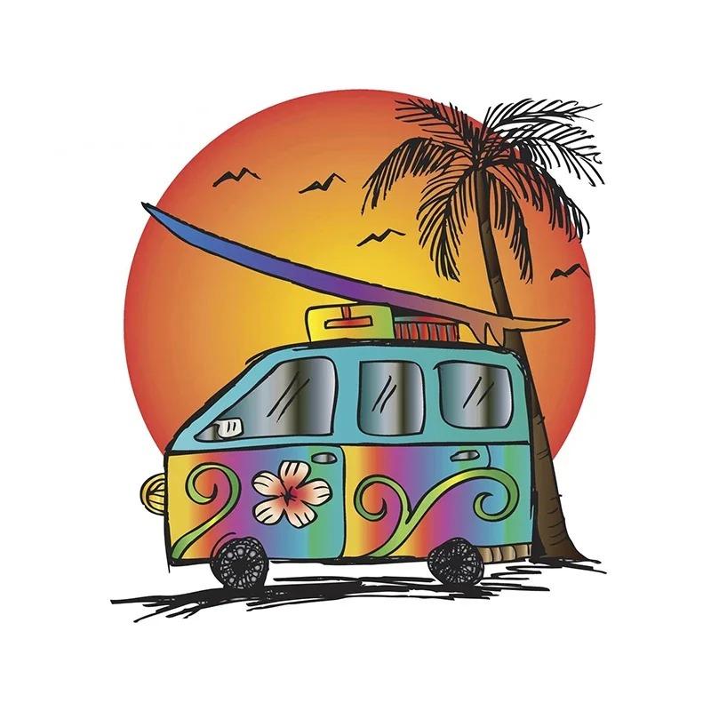 LYKX Fashion Camper Travel Car Stickers Vinyl Decals Car Motorcycle Bumper Body Rear Window Decorative Decals