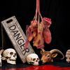 1/8Pcs Halloween Hanging Human Body Parts Decoration Simulation Broken Hands Legs Eyeballs Brain Heart Decor Prank Prop Haunted House Ornament