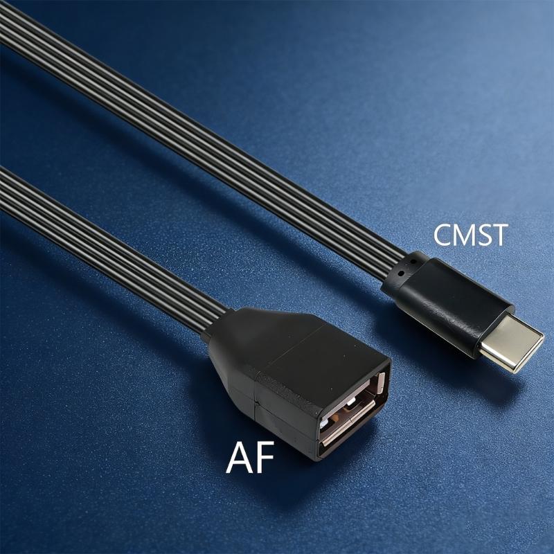 Flat Silicone OTG Data Cable Type C To USB 2.0 Adapter Cord For Connecting U Disk Card Reader Mouse Keyboards