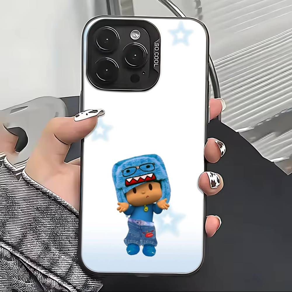 

Cute Cartoon P-Pocoyos Phone Case For iPhone 17,16,15,14,13,12,11 Plus,Pro Max,XS,Colorful Silver Black Cover iPhone14Plus