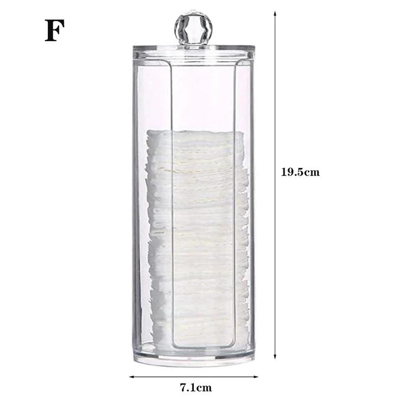 Make-up-Organizer, Kosmetik-Aufbewahrungsbox, Organizador, Wattestäbchenhalter, Wattepad-Box, durchsichtige Kunststoffbox mit staubdichtem Deckel