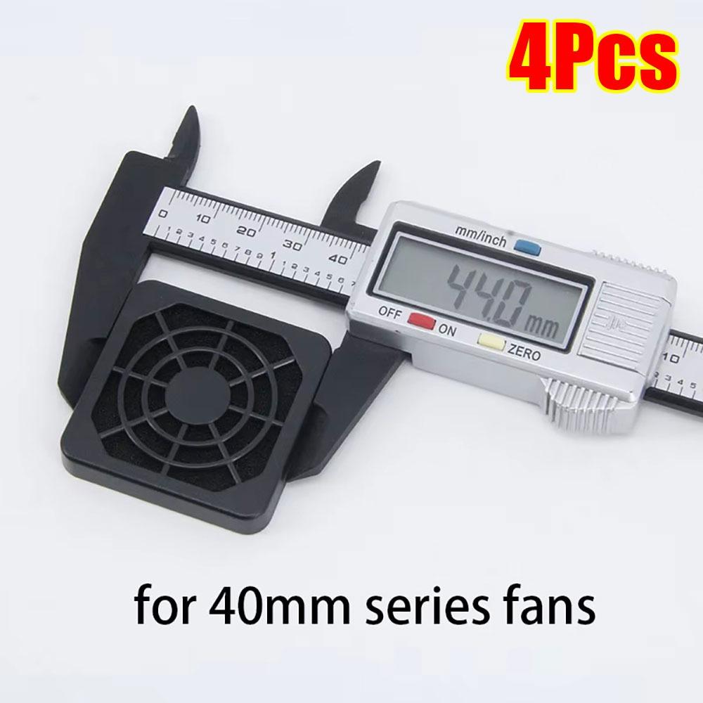 4Pcs Guard Grill Protector PC Computer Fan Filter 40/50/60/80/90/120mm ABS Case Fan Dust Filter 3in1 Cleaning Case