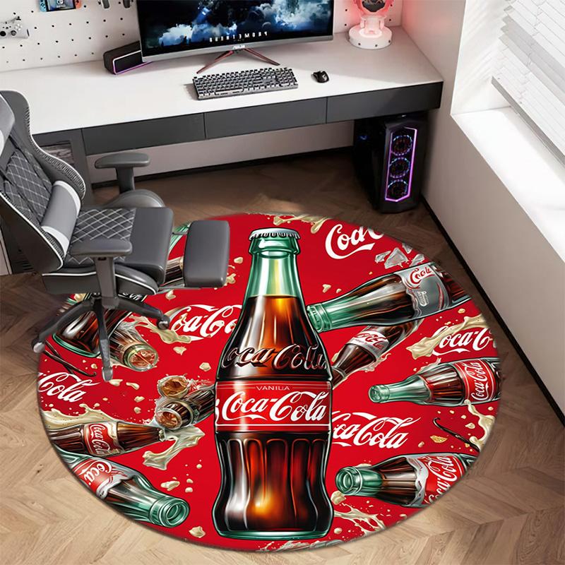 Christmas Gift Halloween Theme Bear Truck Coca Cola Round Carpet Soft Home Decoration Corridor Table and Chair Anti Slip Outdoor Floor Mat Carpet H14