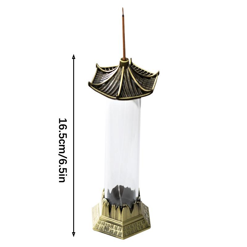 Kreativní stojánek na tyčinkové kadidlo Pagoda Průhledný aromaterapeutický hořák Šestihranný pavilon Hořák na kadidlo Domácí dekorace