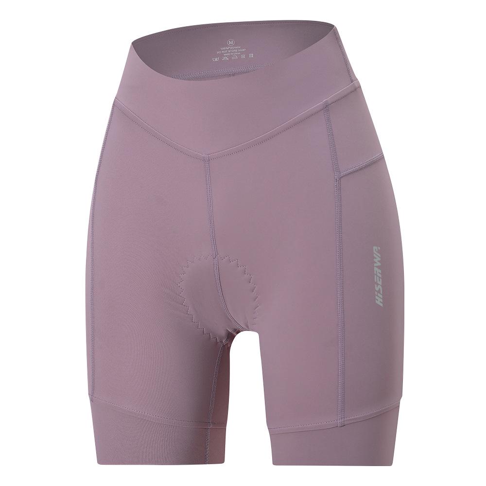Hiserwa Women's Abdomen Control Cycling Shorts with Silicone Padded Hip Lift