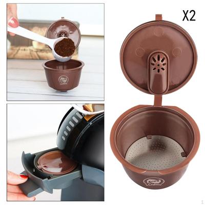 2pcs Household Refillable Coffee Pod Reusable Durable