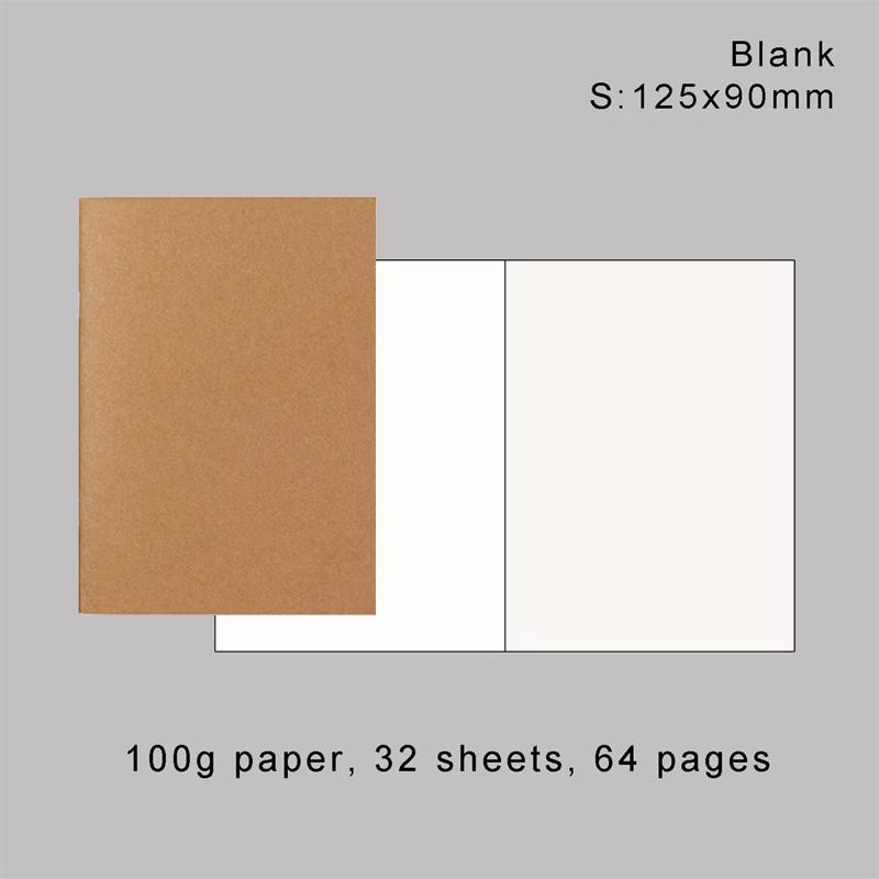 Retro Foil Gold Cover Travelers Notebook Refill Filler Paper for Midori Notebook and Journal Insert Refill Standard Passport