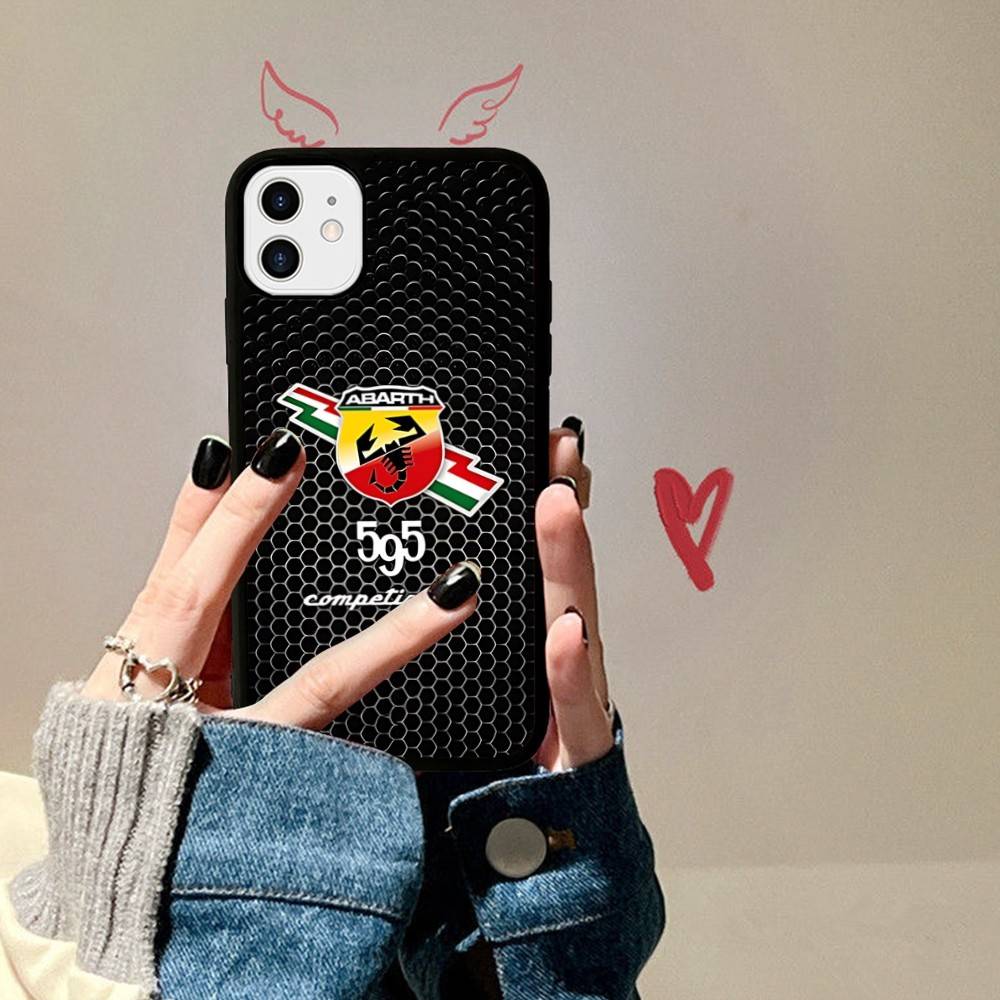 

A-AbarthS-S LOGO PC+TPU Protective Phone Case For IPhone 17 16 Pro Max 15 Plus 14 13 12 11 Cover iPhone 17 Pro