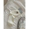 Lady Spring Simple Cute Lace Cartoon Puppy Cotton Preppy Style Pile Pile Long Socks