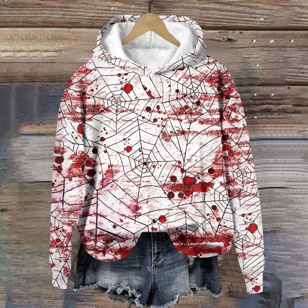 Women's Casual Fashion Wine Turkey Family Print Long Sleeve O-Neck Pullover Hoodies