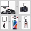 Mini Rechargeable Selfie Fill Light Clip-On LED Lamp with 3 Modes Adjustable Brightness for Phone Laptop Tablet Video Call Photography