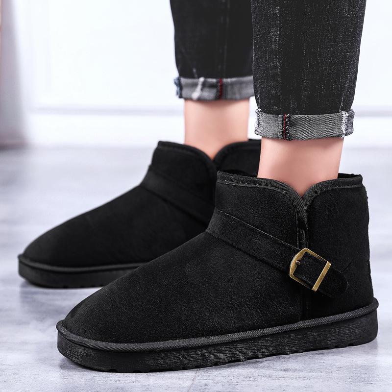 Snow Boots Women's Winter 2025 New Velvet Thickened Waterproof and Non-slip Outer Wear Cotton Shoes Winter Flat Warm Shoes
