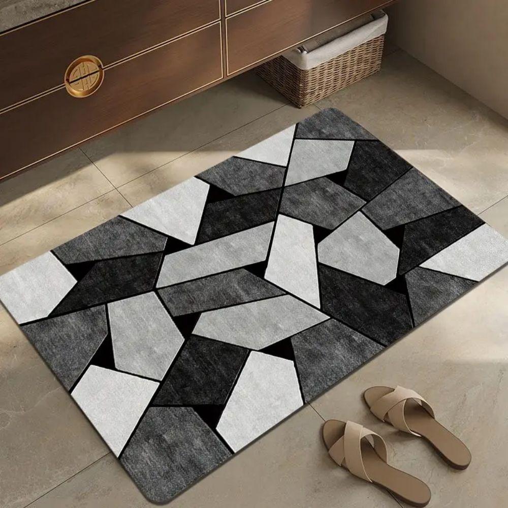 Modern Geometric Floor Mat - Durable Kitchen and Bedroom Floor Mat - Indoor and Outdoor Entrance Carpet - Home Decoration
