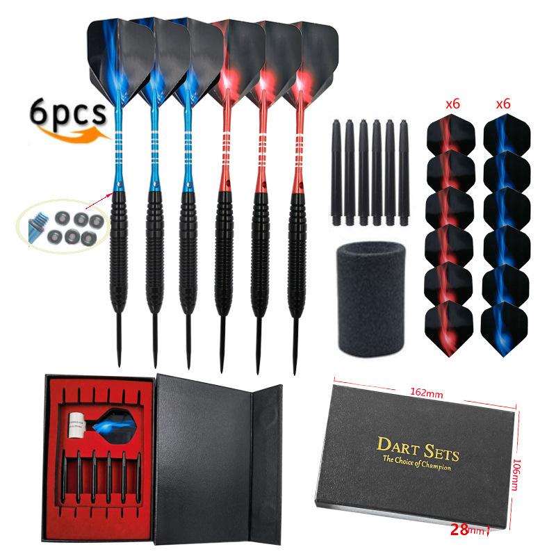 Cross-border Supply Best-selling Ready-to-ship High-end 6-piece Customizable Metal Needle-point Drop-resistant Darts Gift Set