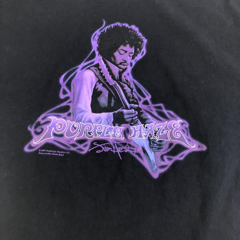 Vintage T-Shirt Jimi Hendrix 2004 Purple Haze Größe XLarge Schwarz
