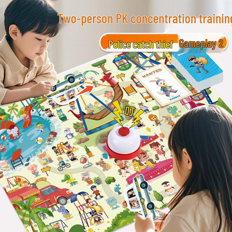 Police and Thief Puzzle: Interactive Table Game for Kids' Concentration and Parent-Child Engagement