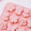 Flower And Leaf Silicone Mold Chocolate Pudding Cake Baking Mold Cake Decoration Reusable DIY Drip Glue Clay Mold