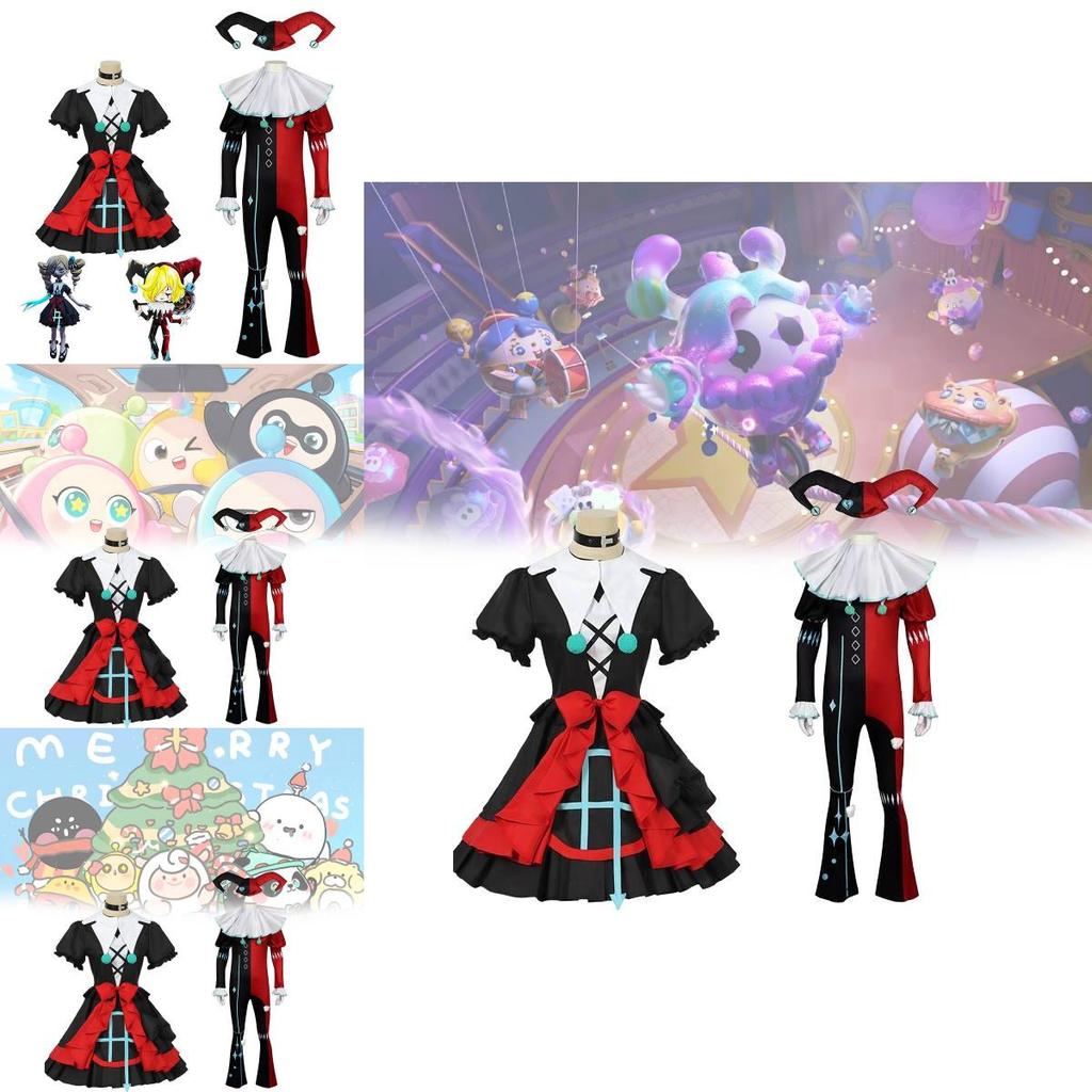 Adorable Eggy Party Cosplay Costume Set For Kids With Unique Stella And Clown Themes