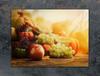 Glass protective plate for the stove 70x52 Fruit