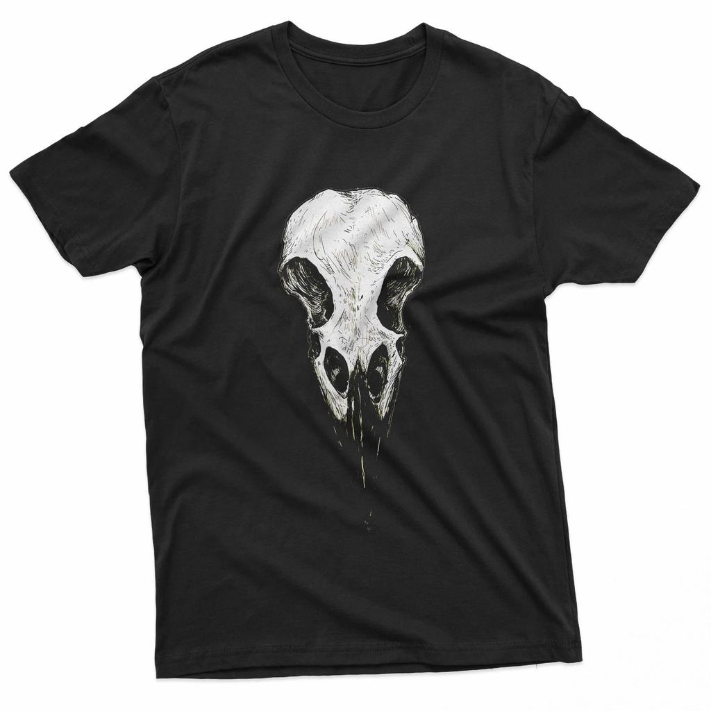 Rabenkopf Okkult Tod Goth Hexerei 100% Baumwolle T-Shirt Herren T-Shirts Oberteil