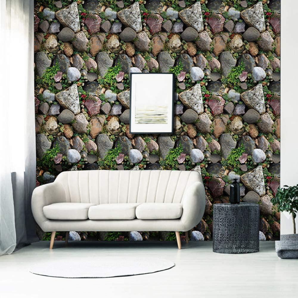 Self Adhesive Vinyl Rock Stone Wallpaper for Kitchen Backsplash Bathroom Walls Removable and Waterproof