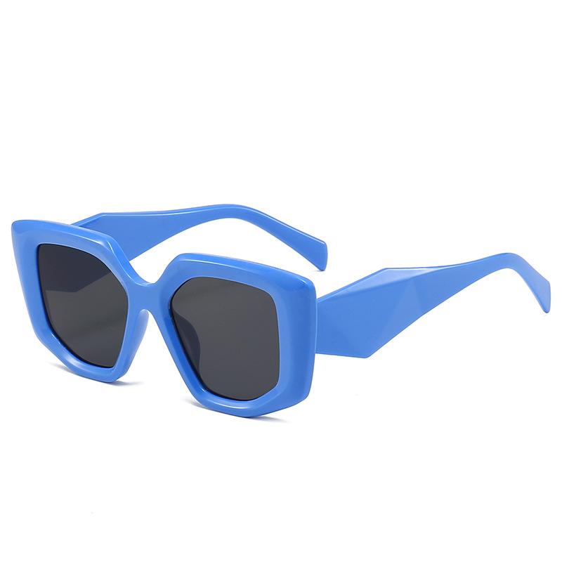 Fashion Square Large Frame Sunglasses Women'S Round Face Ins Street Shooting Brown Sunglasses Anti-Ultraviolet Tide